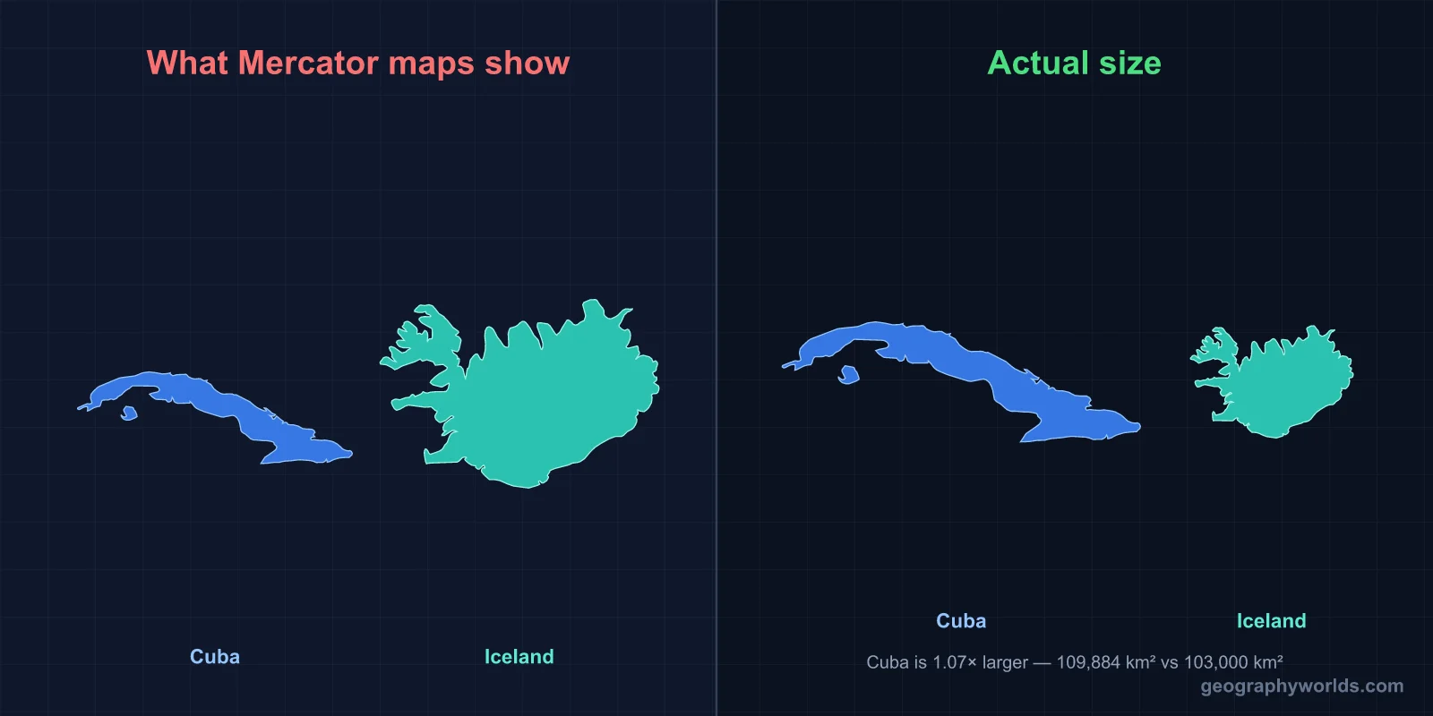 Is Cuba Bigger Than Iceland?