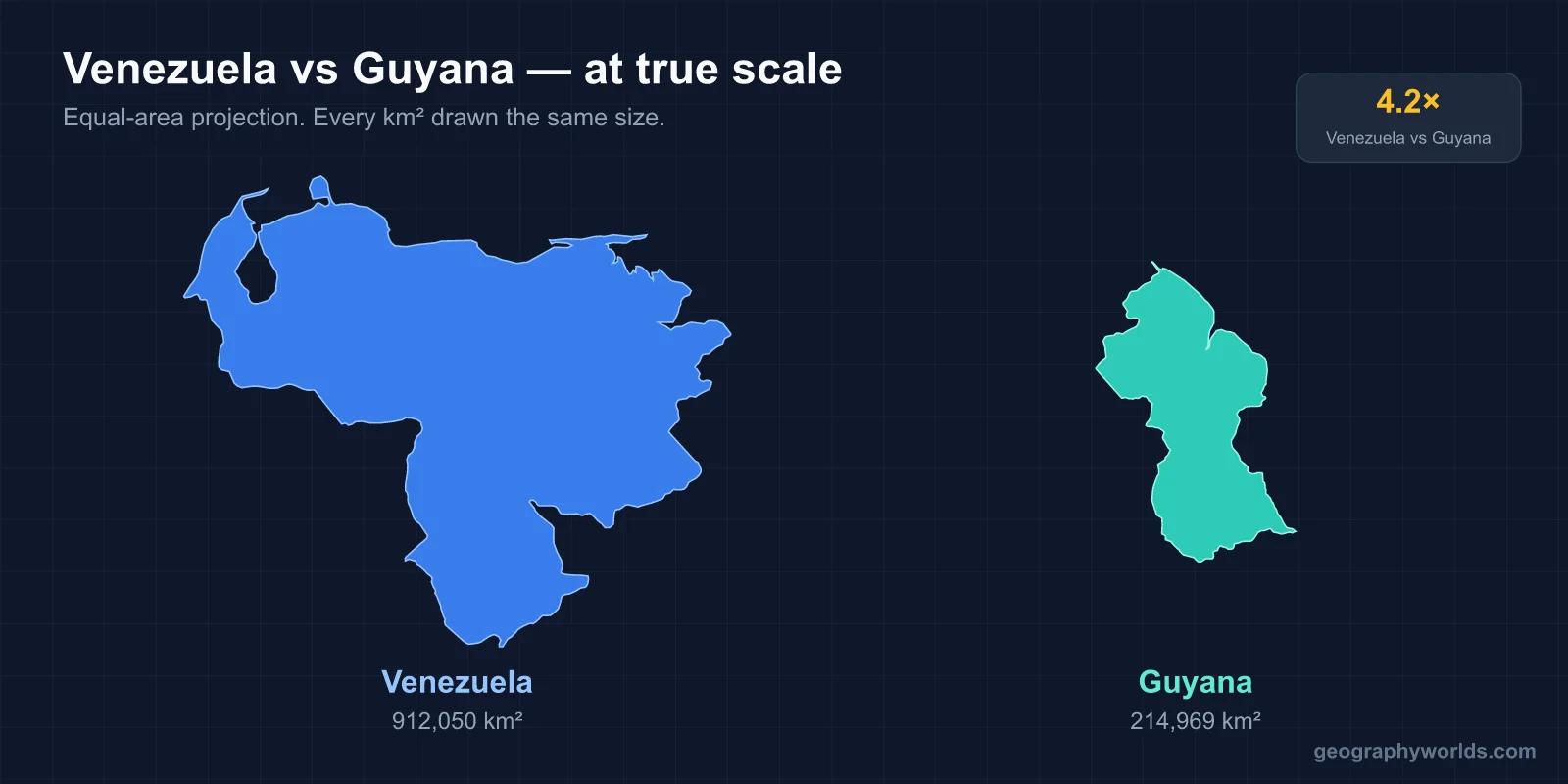 Venezuela vs Guyana: A Geographic Comparison
