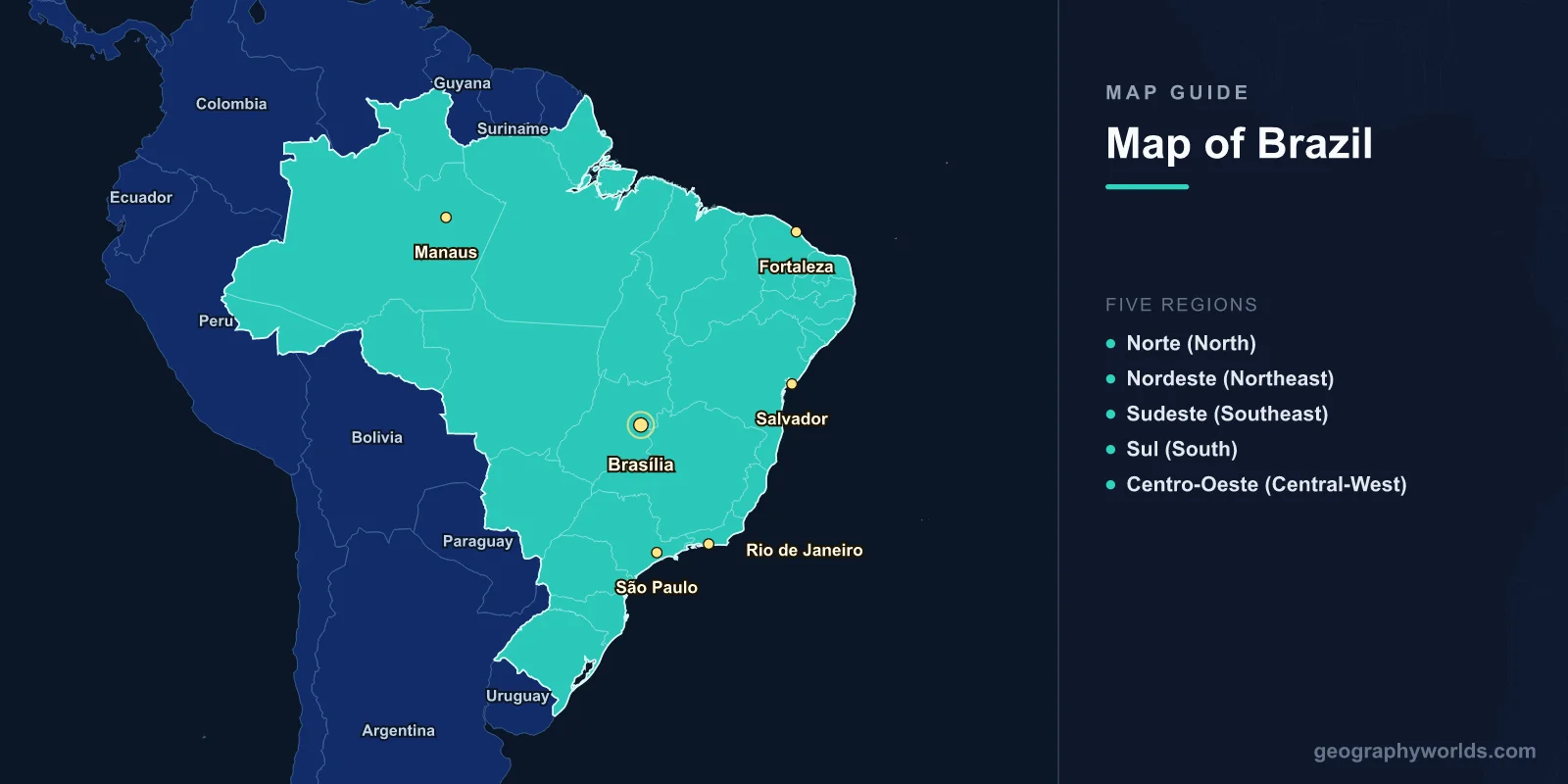 Map of Brazil: States, Cities & Geography Guide