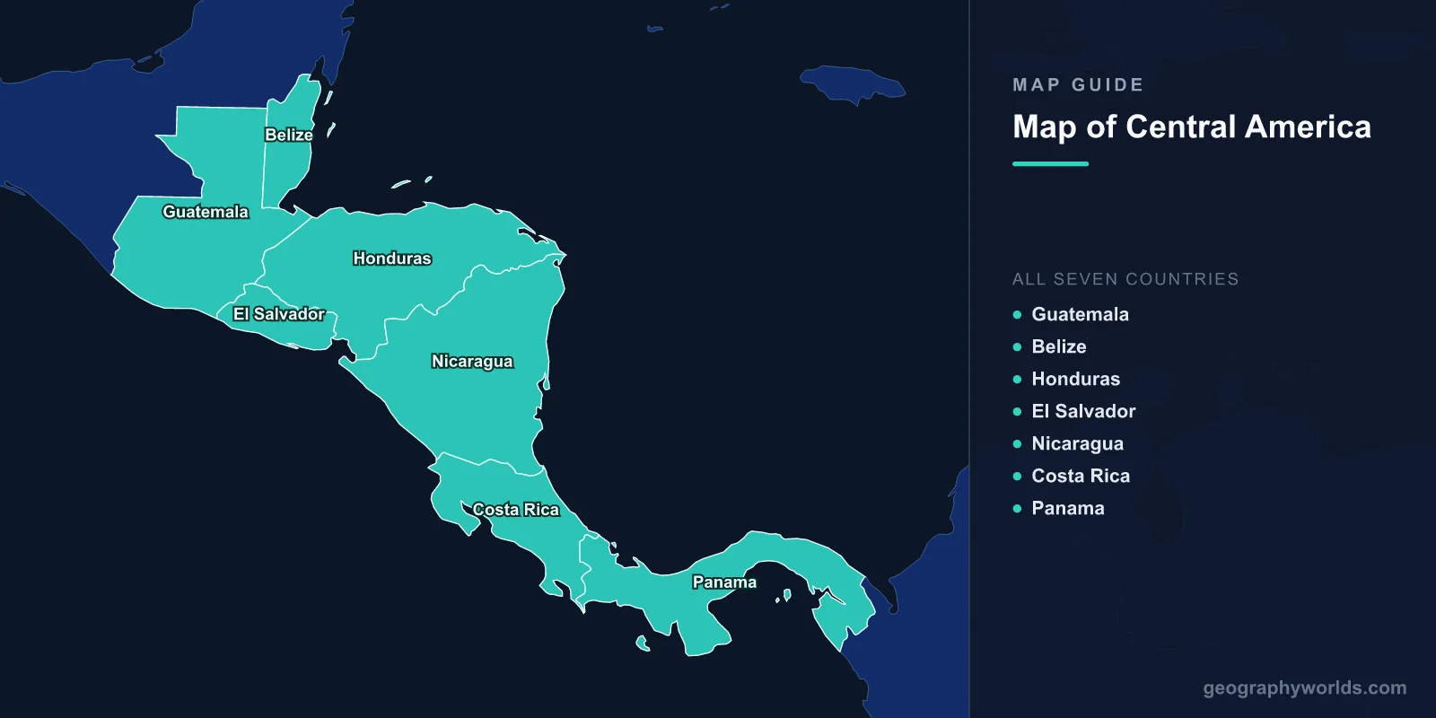 Map of Central America: Countries & Geography Guide