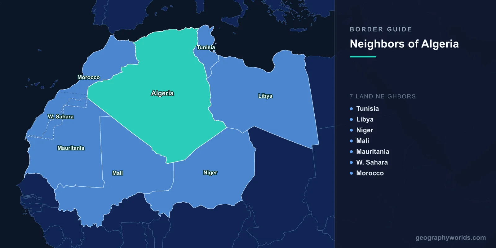Countries That Border Algeria: Complete Guide to Algeria's 7 Neighbors