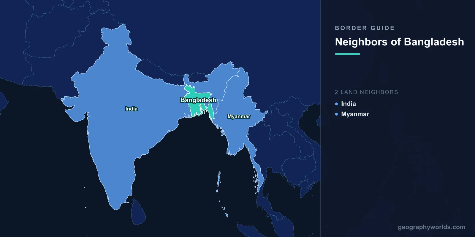 Bangladesh Borders Only Two Countries, and One of Them Almost Surrounds It