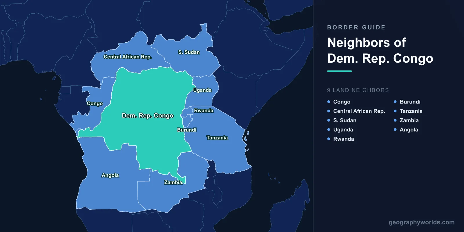 Countries That Border DR Congo: Complete Guide to DR Congo's 9 Neighbors