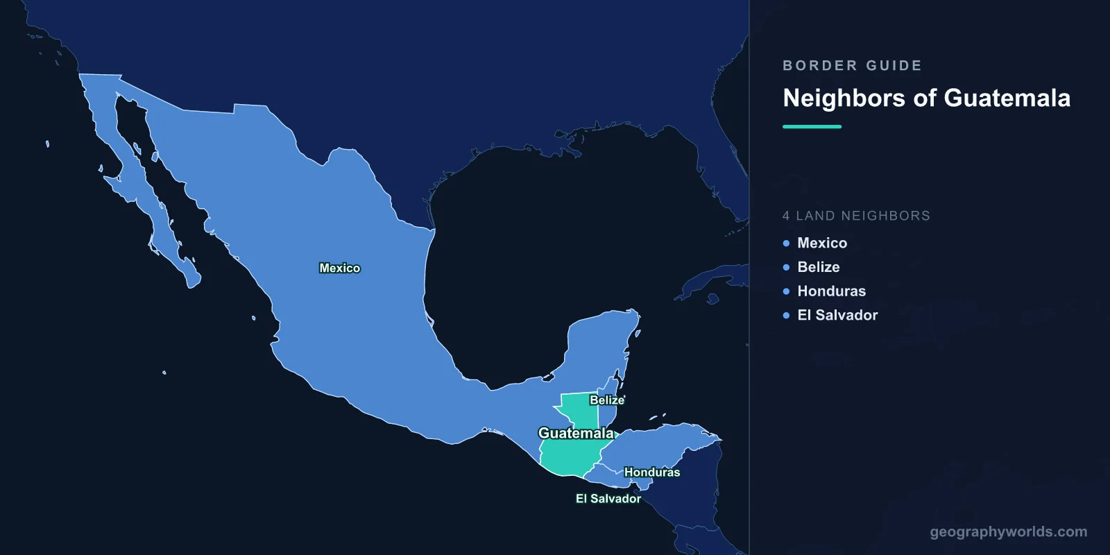 Countries That Border Guatemala: Four Neighbours and a Claim to a Fifth of One