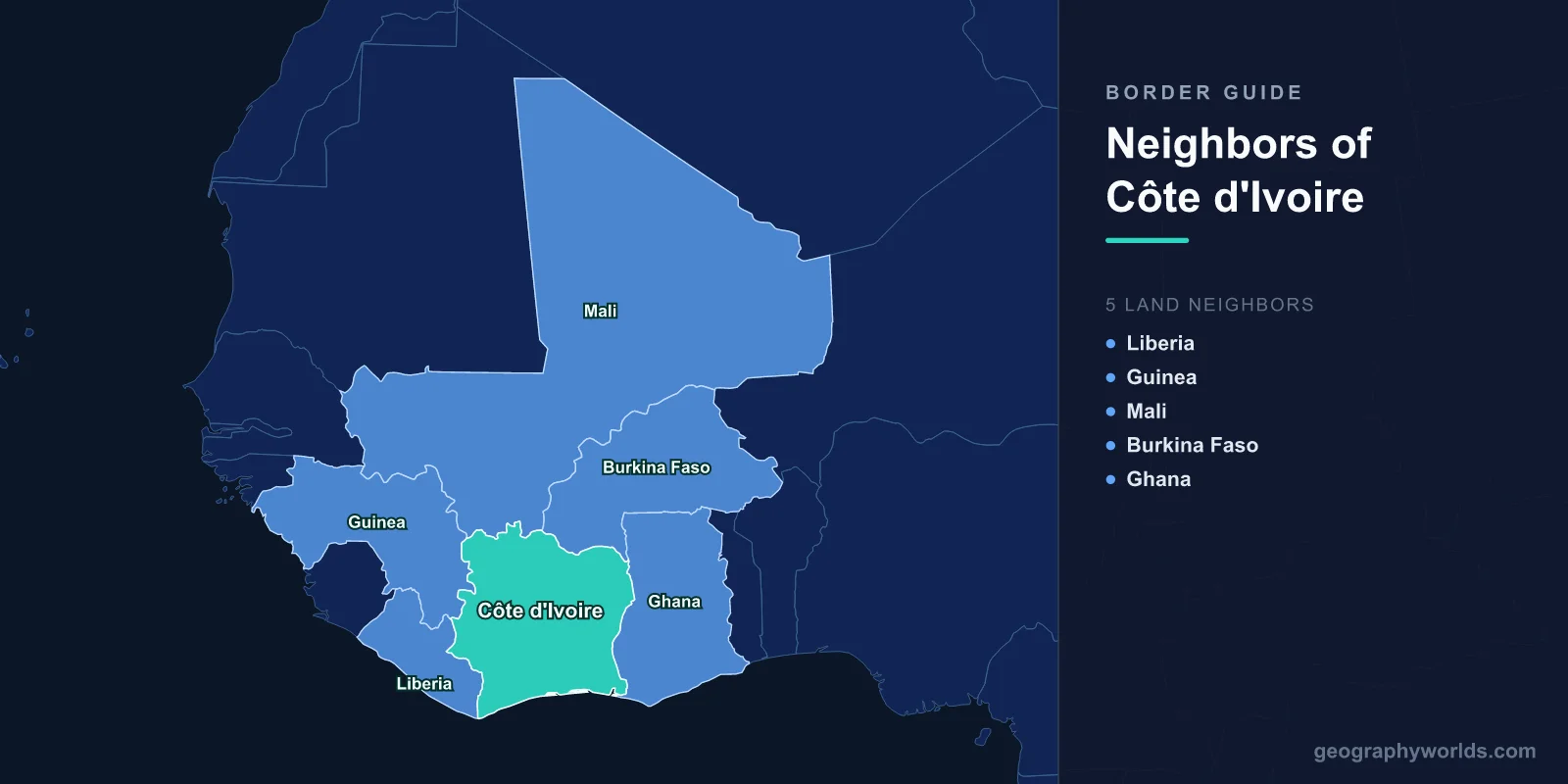 Countries That Border Ivory Coast: Five Neighbours Built on Cocoa and Migration