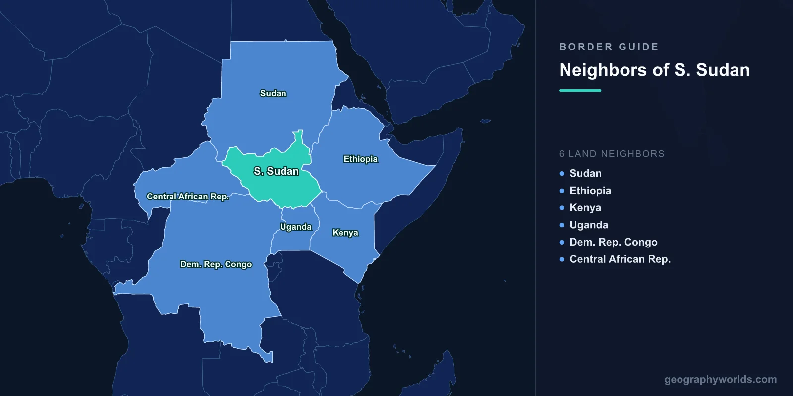 Countries That Border South Sudan: Six Neighbours and the Newest Line in Africa