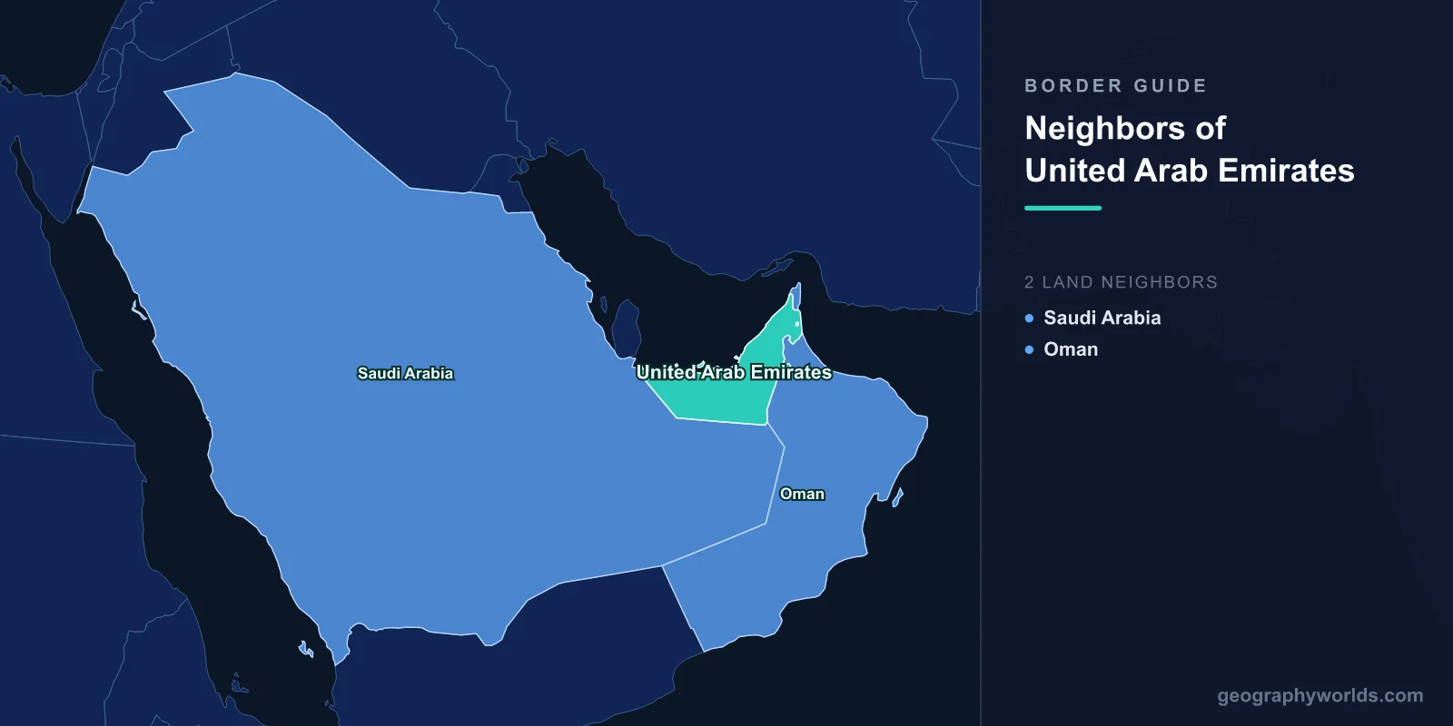 Which Countries Border the UAE? Two Neighbours and a Very Odd Map