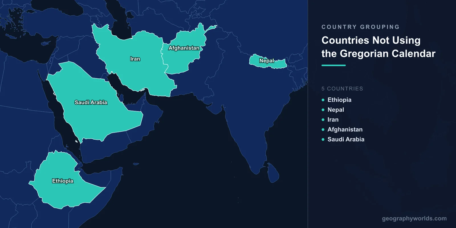 Countries That Do Not Use the Gregorian Calendar
