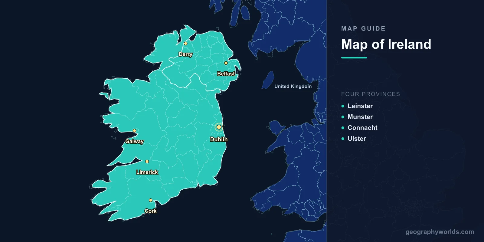 Map of Ireland: Counties, Cities & Geography Guide