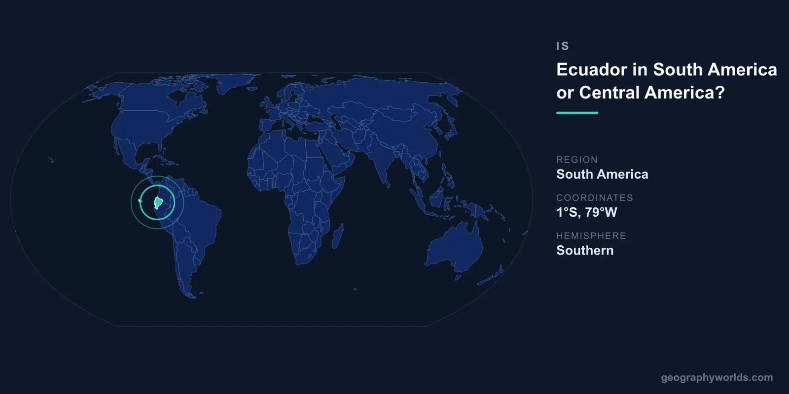 Is Ecuador in South America or Central America? Geographic Placement Explained