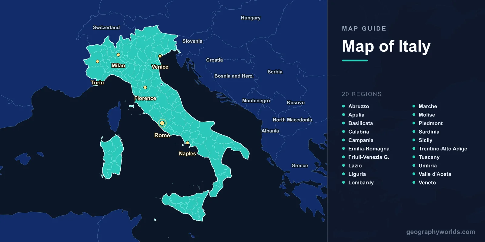 Map of Italy: Regions, Cities & Geography Guide