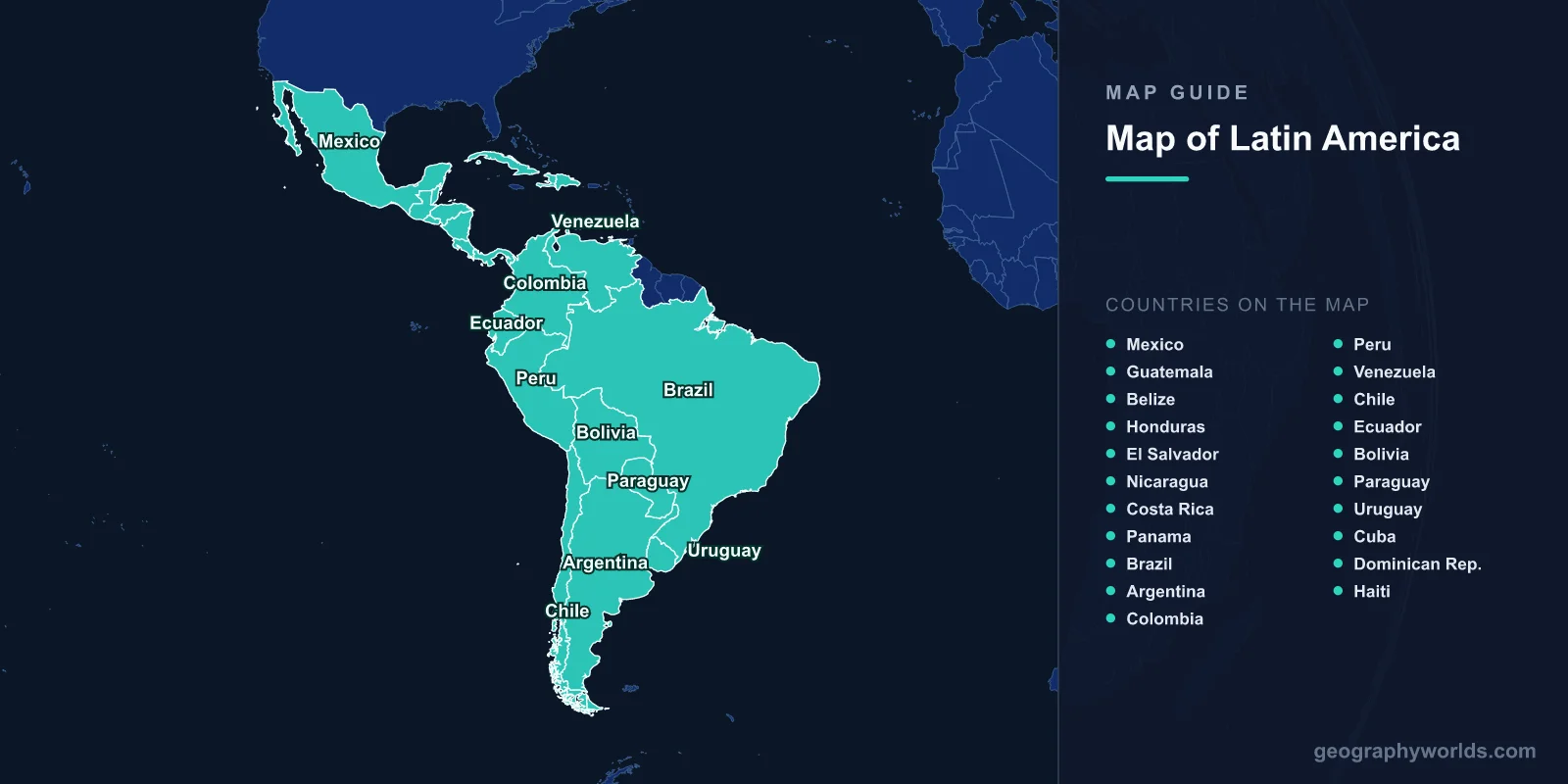 Latin America Map: All 20 Countries, Central & South America Guide