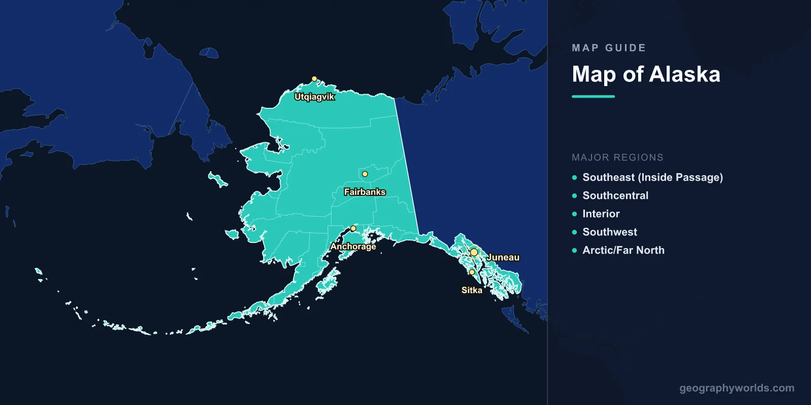 Map of Alaska: Regions, Geography, Glaciers & Wildlife