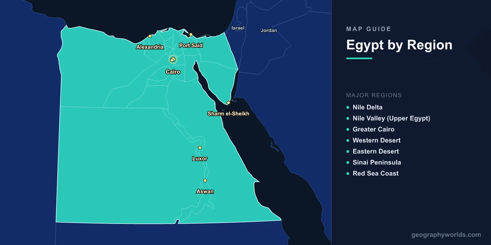 Map of Egypt: Nile Valley, Regions & Geography Guide