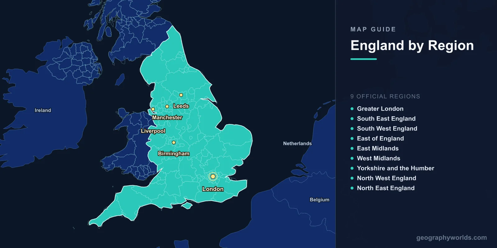 Map of England: 9 Regions, Major Cities & Counties Guide