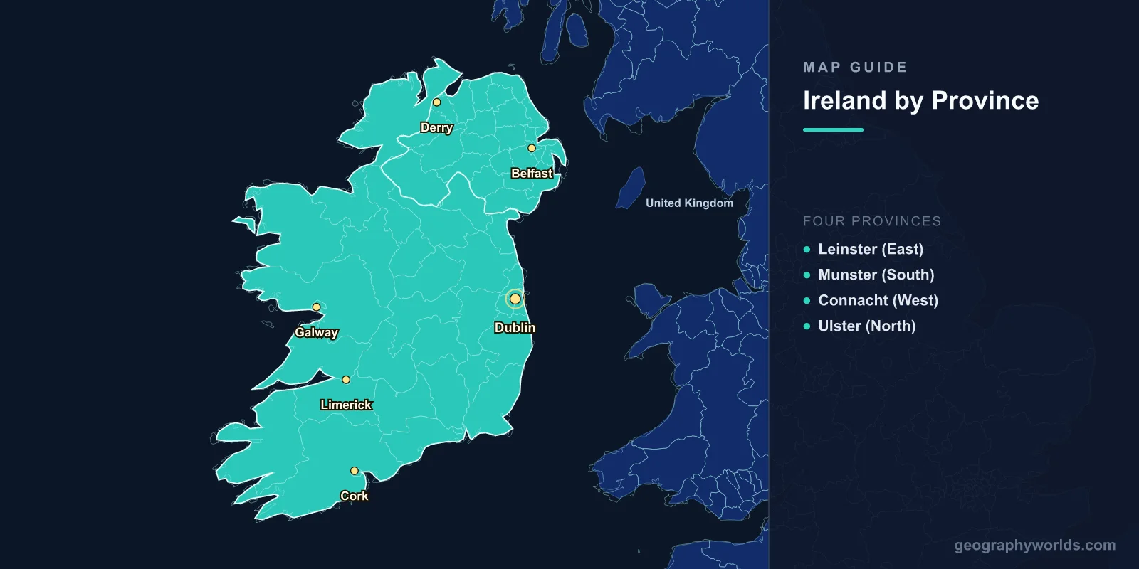 Map of Ireland: Provinces, Counties & Geography Guide
