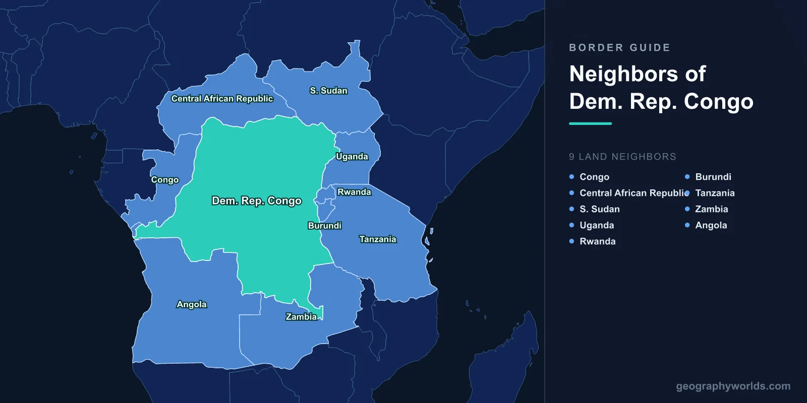 Neighboring Countries of DR Congo: Complete Border Guide
