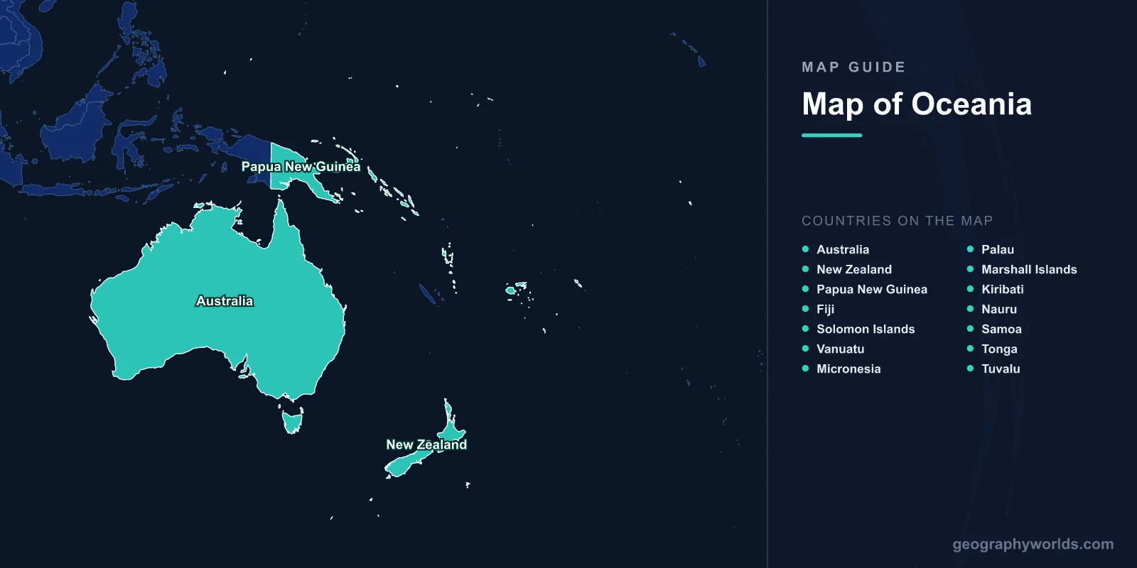 Oceania Map: Australia, New Zealand & Pacific Islands Guide