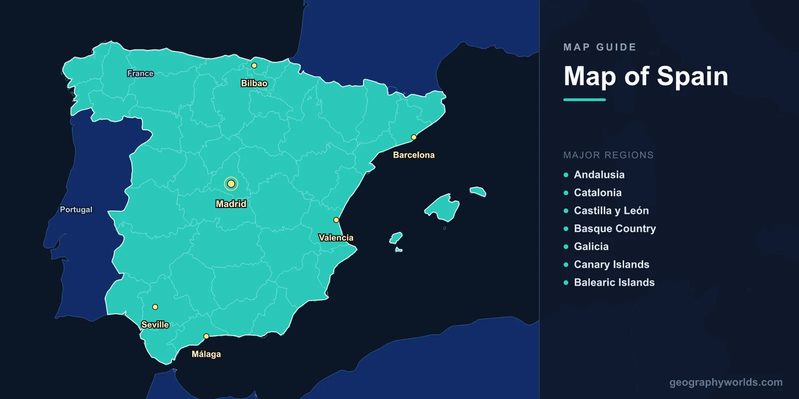 Map of Spain: Regions, Cities, Geography & Travel Guide