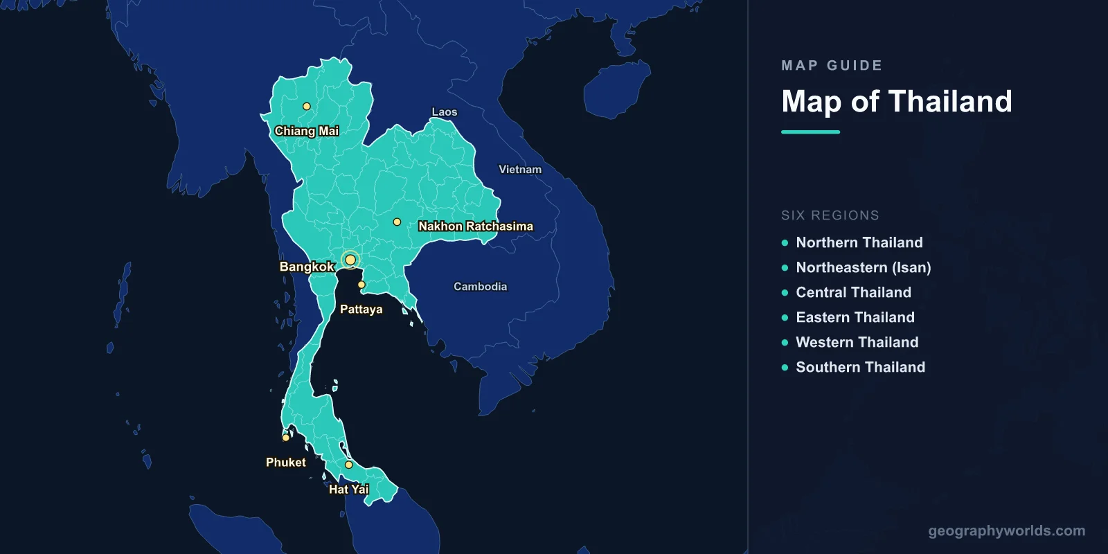 Map of Thailand: Regions, Cities & Geography Guide