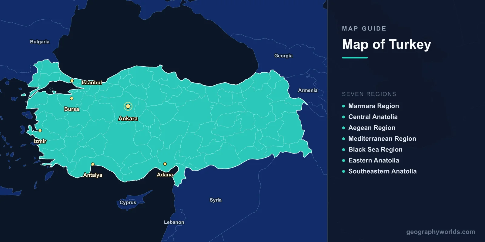 Map of Turkey: Regions, Cities & Geography Guide