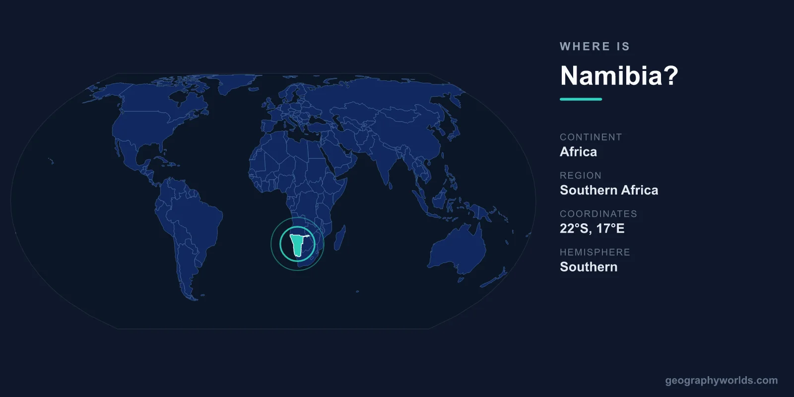 Where Is Namibia? Location, Map, Borders & Coordinates