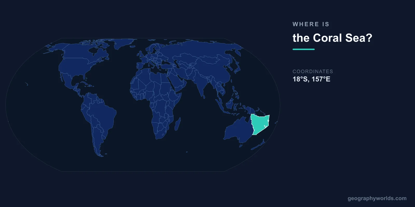 Where Is the Coral Sea? Location, Map & Island Nations