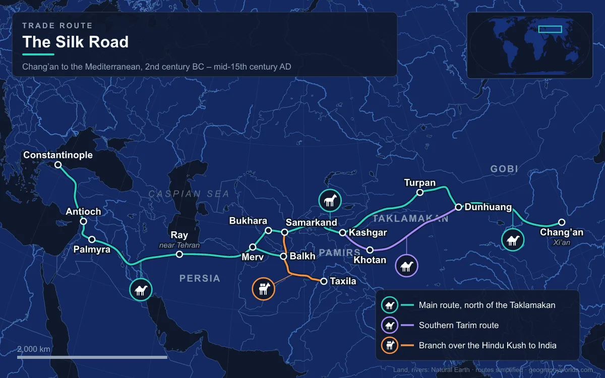 Silk Road Trade Route: Every Stop from Xi’an to the Mediterranean ...