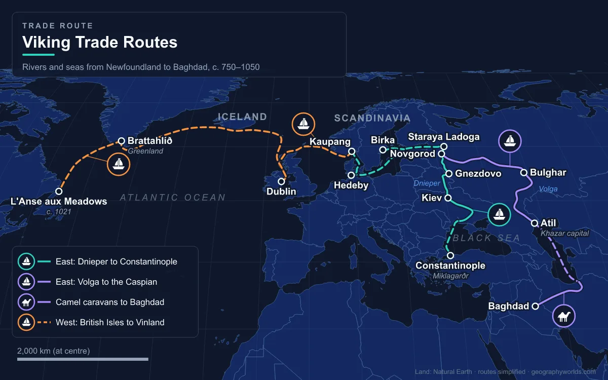 Viking Trade Routes, Stop by Stop: From Hedeby to Constantinople, Baghdad and Newfoundland